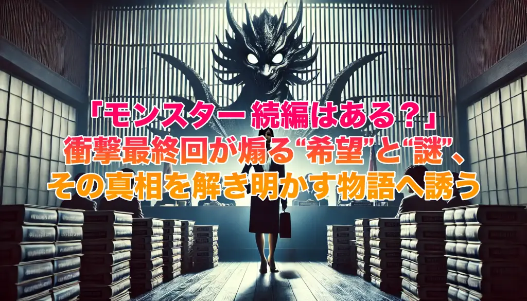 「モンスター-続編はある？」衝撃最終回が煽る希望と謎、その真相を解き明かす物語へ誘うの画像