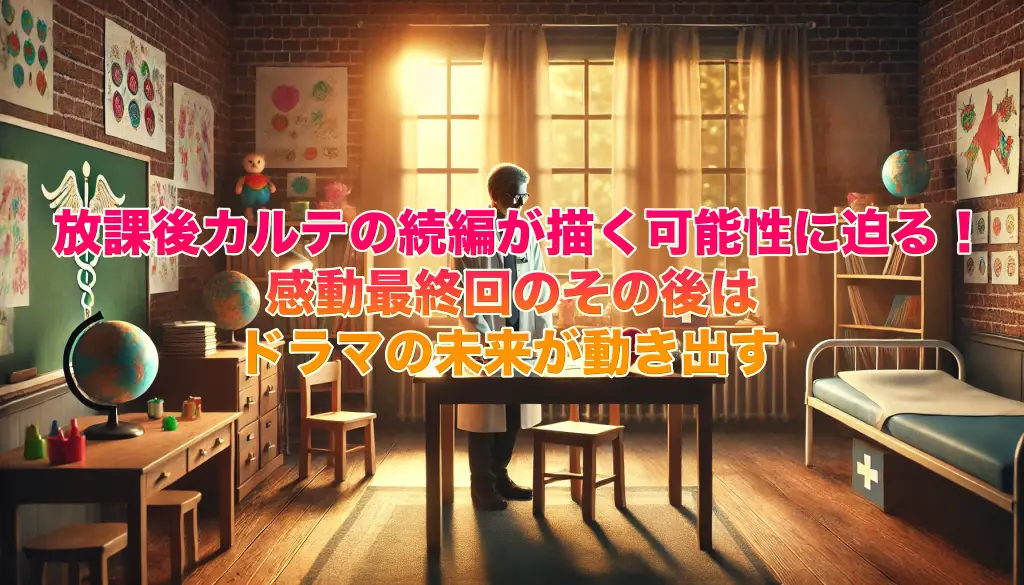 放課後カルテの続編が描く可能性に迫る！感動最終回のその後は―ドラマの未来が動き出すの画像